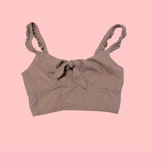 Women's Taupe Crop Top